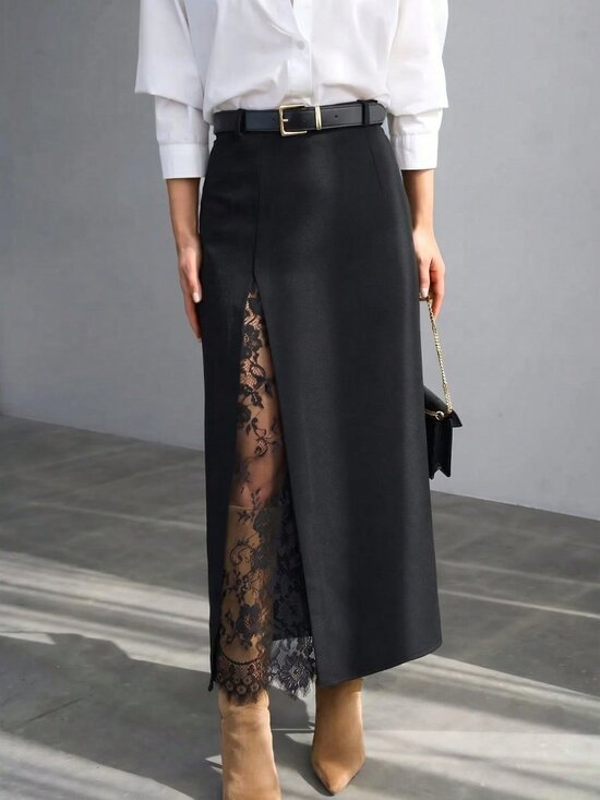 Dresses & Skirts - Black Casual Women's Mid-Length Skirt